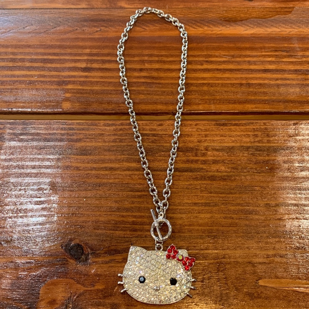 Sanrio Hello Kitty Large Rhinestone Pendant Necklace - Picture 3 of 17